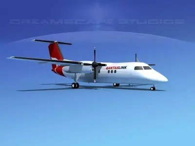 Dehaviland DHC-8 100 Qantaslink 3D model