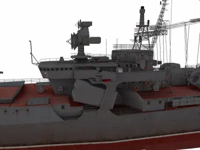 Kara-class cruiser Low-poly 3D model