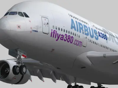 Airbus A380 Plus 2017 Home livery Low-poly 3D model