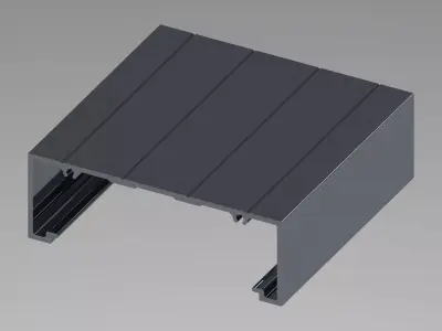 Aluminum Extruded Door Jamb w Screw MOD AL-082sh Low-poly 3D model