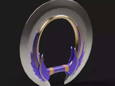 Stylized Magical Chakram Low-poly 3D model