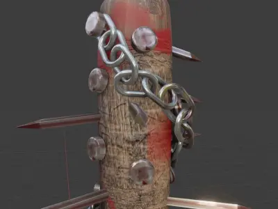 Baseball bat Low-poly 3D model