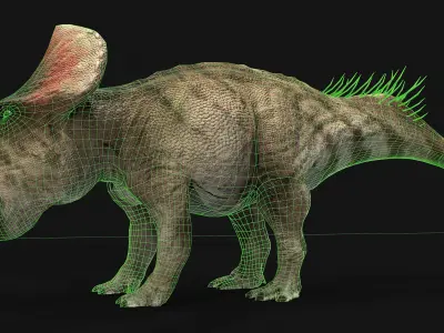 Protoceratops dinosaur Low-poly 3D model