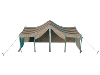  Medieval Fruit Market Model Set of Stalls and Fruits Low-poly 3D model