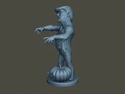 Donald Trump Zombie Halloween 3D print model