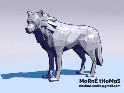 Poly Wolf Free 3D model