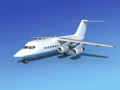 BAe 146-100 Unmarked 1 3D model