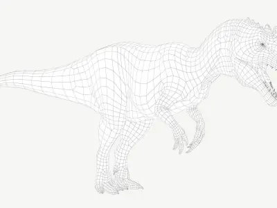 Allosaurus dinosaur Low-poly 3D model