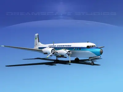 Douglas DC-7B Island Charters 3D model
