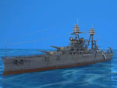 USS Arizona in various formats 3D model