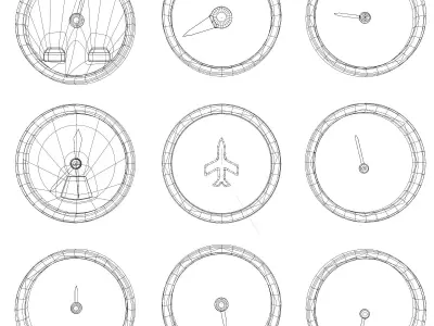 Tachometer odometer gauge Low-poly 3D model