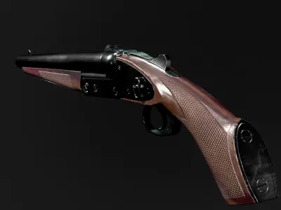 Shot Gun Low-poly 3D model