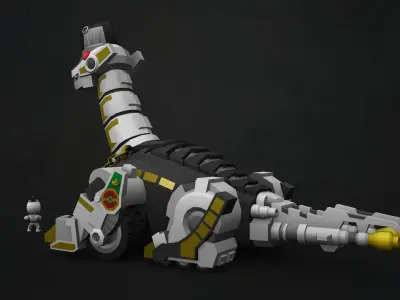 TITANUS and White Ranger Low-poly 3D model