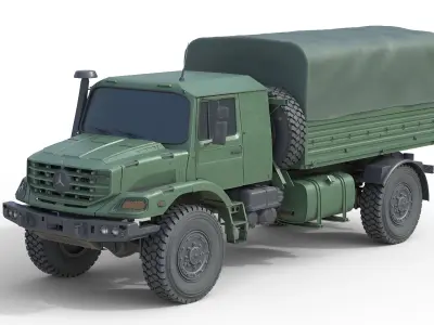 5 Military Vehicles Collection v32 Low-poly 3D model