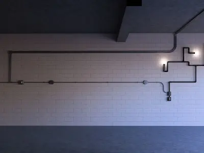 Electrical Conduit and Fittings 3D model
