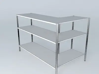Kit229 shelf Inox 3 Plans in L by Alex Marques Free 3D model