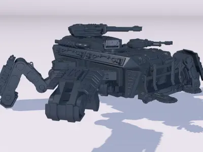 armored four-legged assault vehicle model for 3d printing 3D print model