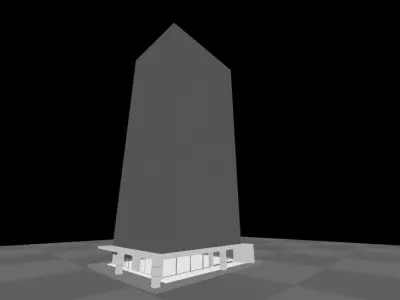 Office Glass Building or Commercial  Low-poly 3D model