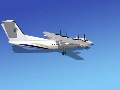 Dehavilland DHC-7 Berjaya Air 3D model
