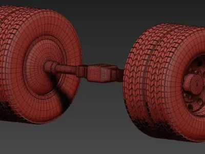 Truck wheels 3D model