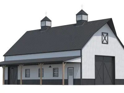 5 PBR Industrial Buildings Collection 3D model