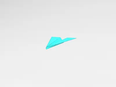 Paper Plane Pack 03 Low-poly 3D model