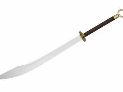 Baguadao sword Low-poly 3D model