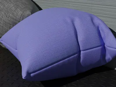 Pillow three pillows on table Free low-poly 3D model
