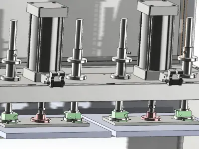 Double stations pressing machine 3D model