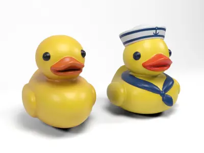 Ducklings Low-poly 3D model