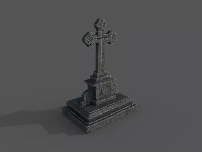 Grave 5 Low-poly 3D model