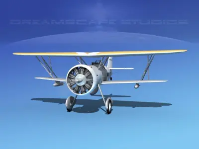 Curtiss F-11-C2 Goshawk V04 3D model