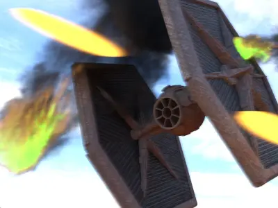 Star Wars Tie-Fighter Free low-poly 3D model