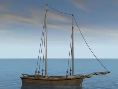 Sailboat with a commodity 3D model