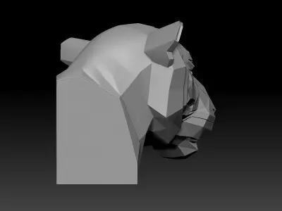 Tiger Head Free 3D model