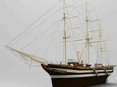 USS Constitution Ship 3D model