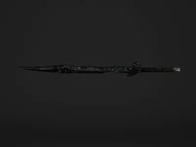 The Black Sore Sword Low-poly 3D model