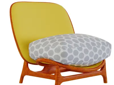 1292 outdoor armchair Low-poly 3D model