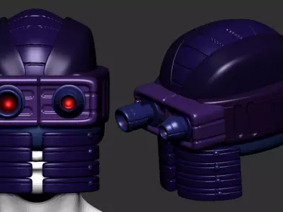 helmet high poly sculpt 3d printable 3D model 3D model 14