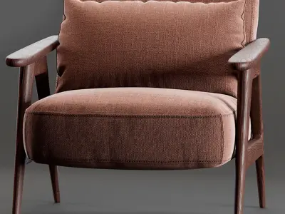 Modern Luxury Lounge Chair - Realistic Furniture  3D model