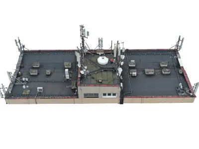 Roof GSM antennas Low-poly 3D model