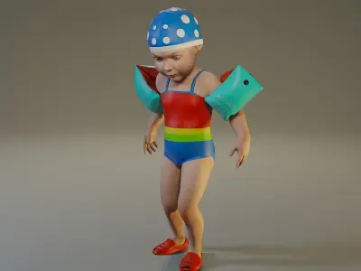 SwwimmingPool Child Female ACC0203005 Low-poly 3D model