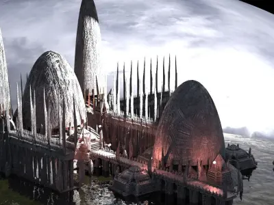 Black ops military sci fi bases 3D model