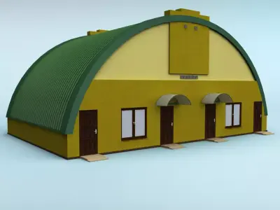Rounded building 3D model