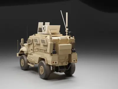 Navistar MaxxPro Tank Low-poly 3D model