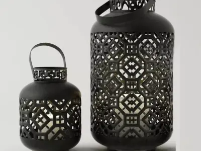 Industrial style lantern 3D model