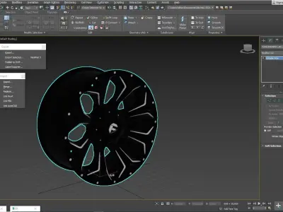 Fuel Assault Wheel Matte Black And Milled F150 Raptor 3D model