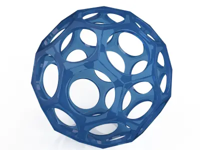Hexagon ball 3d Free 3D model