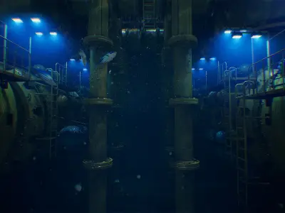 Deep Water Station Low-poly 3D model