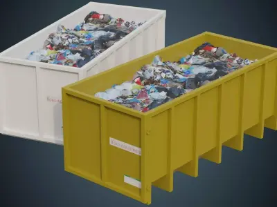 Garbage Container 3A Low-poly 3D model